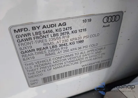 2020 Audi Q5 Premium 45 Tfsi Quattro S Tronic from USA, damaged, VIN WA1ANAFY8L2034151